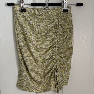 Lisa Says Gah Olive Ruched Pencil Skirt